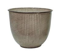 Stilé Collection Vaso in Alluminio Elegante Stile Moderno per Decorare Casa e Ambienti Interni Design Raffinato per un Ambiente Sofisticato e Accogliente S Beige Effetto Pietra