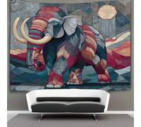 Stile con motivo in vetrata artistica di Mammut Arazzo Appendere Alla Parete, Arte Murale Estetico Per La Decorazione Della Casa,per Soggiorno,camera Da Letto,150cmx200cm