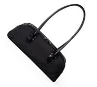 Stile coreano Borsa Cuscino Borsa Per Le Donne Morbido Nylon Borse A Tracolla Spazioso Interno Ascelle Accessori Di Moda Unici, Nero