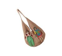 Stile coreano Borsa da spiaggia per le donne Spalla Grande Capacità Ascella Borsa alla moda tessuta Donne di tutti i giorni Spalla tessuta Trendy Spiaggia Stili coreani Asc, cachi, One Size