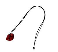 Stile coreano moderno collana di lunghezza estesa minimalista gioielli in corda nera versatile accessorio di moda per stratificazione semplice collana a strati di ispirazione coreana, Misura unica