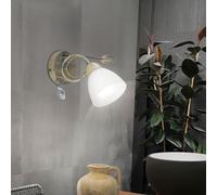 Stile Country Lampada Parete Foglie Viticcio Grigio Antico Scala Beleuchtung E14