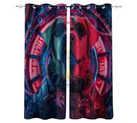 Stile Cyberpunk 3D Tende da 2 Pannelli Ombreggiatura 85L x 200A CM Cane Che Indossa Occhiali Sole Poliestere Isolamento Termico Tenda per Finestra per Camera da Ietto Soggiorno Cucina Sala Giochi