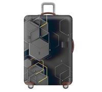 Stile Cyberpunk Copri Valigia,Geometria Coprivaligia Resistente E Spessa,Lavabile, Antigraffio,Elastici,18-32 Pollici Suitcase Cover,Regali Per Gli Amanti Dei Viaggi (Color 4,S(18-21inch))