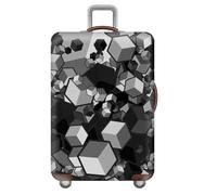 Stile Cyberpunk Copri Valigia,Geometria Coprivaligia Resistente E Spessa,Lavabile, Antigraffio,Elastici,18-32 Pollici Suitcase Cover,Regali Per Gli Amanti Dei Viaggi (Color 3,M(22-24inch))