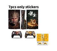 (Stile D) Adesivi per console di gioco Black Myth Wukong Ps5 Slim Pellicola protettiva per controller