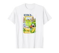 Stile di Viaggio Vintage Iowa Maglietta