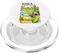 Stile di viaggio vintage Iowa PopSockets PopGrip per MagSafe