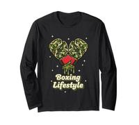 Stile di Vita a Goccia da Boxe Mimetico Maglia a Manica