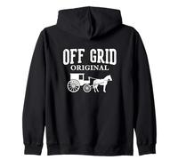 Stile di Vita Amish Originale off Grid Felpa con Cappuccio
