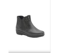 Stile di Vita Tronchetto Donna in Pelle Con Cerniera ed Elastico - NER (Nero)