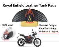 Stile Dimond "TANK KNEE PAD con filo nero" adatto per Royal Enfield Himalayan