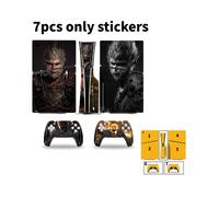 (Stile E) Adesivi per console di gioco Wukong Black Myth Ps5 Slim, pellicola protettiva per controller
