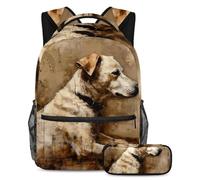 Stile e funzionalità senza sforzo, zaino con astuccio, set di borse scolastiche premium per ragazzi ragazze adolescenti, disegno a colori pecore, Multicolore#06, B:29.4x20x40cm P:19x7.5x3.8cm, Zaini