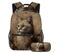 Stile e funzionalità senza sforzo, zaino con astuccio, set di borse scolastiche premium per ragazzi ragazze adolescenti, disegno a colori pecore, Multicolore#08, B:29.4x20x40cm P:19x7.5x3.8cm, Zaini
