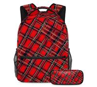Stile e funzionalità senza sforzo, zaino con astuccio, set di zaini per la scuola premium per ragazzi ragazze adolescenti, rosa e rosa nera, Multicolore#03, B:29.4x20x40cm P:19x7.5x3.8cm, Zaini