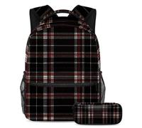 Stile e funzionalità senza sforzo, zaino con astuccio, set di zaini per la scuola premium per ragazzi ragazze adolescenti, rosa e rosa nera, Multicolore#06, B：29.4x20x40cm P：19x7.5x3.8cm, Zaini