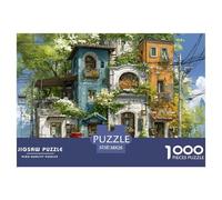 Stile Edificio Vintage Puzzle 1000 Pezzi Carta per Adulti Relax Concentrazione Decorazione Famiglia Regalo 38x26cm/1000pcs