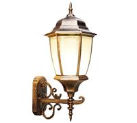 Stile esterno in stile europeo luce esterna in alluminio in alluminio impermeabile sconce bronzo villa vintage villa esterna lampada montata esterna lanterna di vetro bianco per il giardino giardino