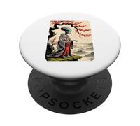 Stile Giapponese Alieno Kimono Spazio UFO Alieni PopSockets PopGrip Adesivo