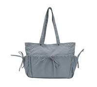 Stile giapponese Borsa a tracolla pieghettata sotto le ascelle Shopping Grande Capacità Borsa Bella Fiocchi Ascella, Azzurro Lb, Medium