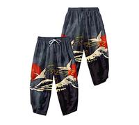 Stile giapponese Kimono Pantaloni Set Uomo Cosplay Tradizionale Thai Harem Pantaloni Harajuku Streetwear Pantaloni da uomo vintage V12431-pantaloni 5XL