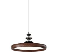 Stile giapponese Wabi-sabi Noce Grano di legno Disco volante Isola della cucina Lampada a sospensione Retro Nordic Rotondo Sala da pranzo Lampadario a sospensione Moderno e minimalista Camera da