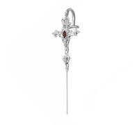 Stile gotico Croci Piercing Orecchini In Lega Rivestita Nero Gioielli Edgy Punk Accessori Per Concerti Serate Fuori E Look Moda Buio Piercing Croci Orecchio, Misura unica, come descritto, come