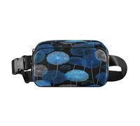 Stile gotico Dente di leone Blu Nero Trendy Cross Body Bag Belt Pack per piccoli uomini d'affari Piccolo con Cinghia Regolabile per Viaggi Vacanza Running mandiles para mujer de cocina