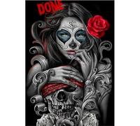 Stile Gotico e teschio Rosa del Giorno della Morte Messicano 2000 pezzi (100x70cm) Puzzle, Gioco di prendere in giro Cervelli per Adulti e Adolescenti Puzzle Numero