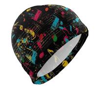 Stile gotico Note di Colore Nuotatori per gli Uomini Capelli Corti Cappucci impermeabili per Nuoto Protezione Dei Capelli e Drag Riduzione Gorro para Nadar