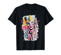 Stile Grafico Ritratto Pop Graffiti Pace Faccia Astratta Maglietta