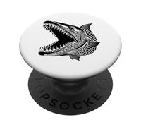 Stile grafico Tribal Barracuda Head Ocean Fish Predator PopSockets PopGrip Adesivo