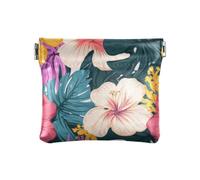 Stile hawaiano Fiori Tropicali Foglie di Palma Moda Colorato Delle Donne di Cuoio Moneta Borse Borse Borse Portatile Mini Borsa Della Moneta Borse per gli Uomini Donne Viaggio monedero Chico para