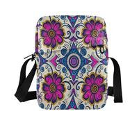 Stile indiano paisley fiore magenta bluesmall messenger bag per le donne borse a tracolla per le donne tracolla regolabile per lo shopping shopping