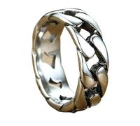 Stile Industriale Titaniumed Acciaio Biker Anelli Catena Portatile Disegni Unisex Accessori Gioielli Per Pelle Sensibile Anelli Catena In Acciaio
