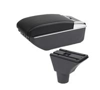 Stile Interno Auto Per Fiat Per Panda Per PANDA II Bracciolo Box Portabicchieri Interfaccia USB Bracciolo Box USB(C2 black line 7USB)