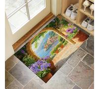 Stile Italiano Zerbino Ingresso Interno 50 X 80 Cm, Zerbino Entrata Ingresso Con Fondo Antiscivolo, Morbido Tappeto Ingresso Per Casa O Ufficio, Multicolore Giardino Campagna