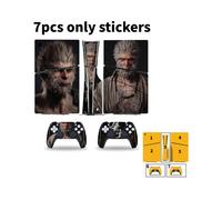 (Stile J) Adesivi per console di gioco Wukong Black Myth Ps5 Slim, pellicola protettiva per controller