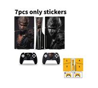 (Stile K) Adesivi per console di gioco Myth Black Wukong Ps5 Slim, pellicola protettiva per controller