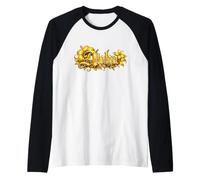 Stile Locale Hawaiano Reale Aloha Gold Island Hawaii Maglia con Maniche Raglan