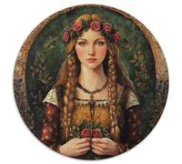 Stile medievale Puzzle 1000Pcs Dea del corteggiamento Decorazione Per La Casa. Rilassamento E Intelligence Per Adulti E Bambini Da 14 Anni 1000pcs (67.5x67.5cm)