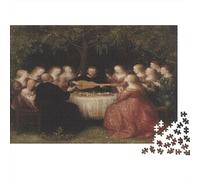 Stile medievale, Suonare il liuto a un banchetto Puzzle Sostenibili Con Motivi Per Adulti Da Gioco in Legno Di Alta Qualità 1000pcs (75x50cm)