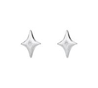 Stile Minimalista Moderno Giovani Donne a quattro Punte Orecchini con Stella Opaca Tono Argento Sottile Stella Burst Gioielli con Orecchio Inciso Per Le Ragazze Giornaliere