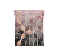 Stile nordico, motivo geometrico rosa rosa, oro, Spremere il portafoglio superiore da donna Borsa portaoggetti Piccola portamonete Portamonete
