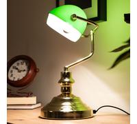 Stile Nostalgico Tavolo da Scrittura Luce Retrò Banchiere Lampada Ottone Leggere [EEK: Non valutato]