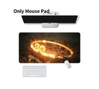 (Stile O, 80*40*0,2 cm/31,50*15,75*0,08 pollici) Tappetino per mouse e tastiera per computer Myth Black Wukong