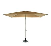 Stilè Ombrellone da Giardino con Palo Centrale 3X2M in Alluminio Meccanismo di Inclinazione A Manovella Parasole (Tortora)