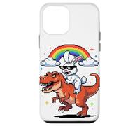 Stile Pixel Arte Coniglio T-Rex Tirannosauro Grafica 8 Bit Custodia per iPhone 12 mini