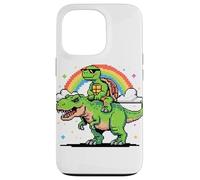 Stile Pixel Arte Tartaruga T-Rex Tirannosauro Grafica 8 Bit Custodia per iPhone 13 Pro
